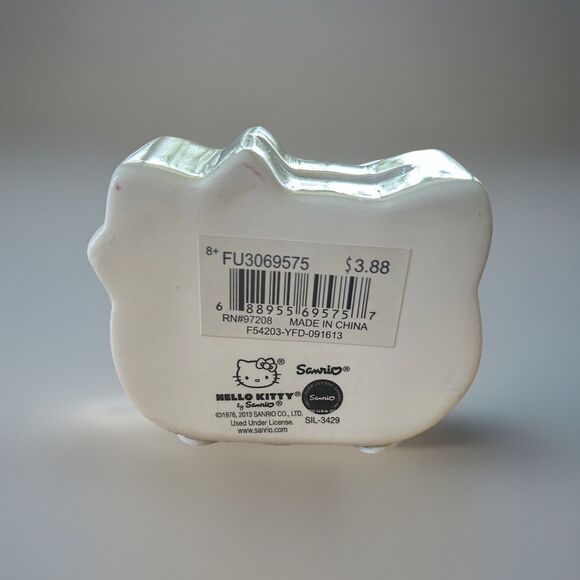 Sanrio Hello Kitty Coin Bank 2013 Ceramic White With Pink Bow - Picture 3 of 6